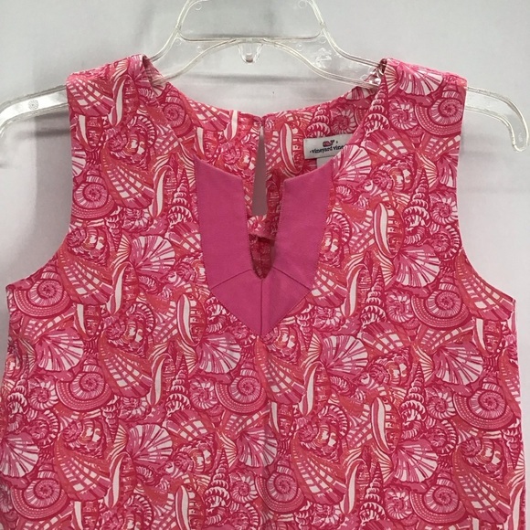 Vineyard Vines Girls Shell Print Tunic Summer Dress Beach Resort Pink Size 14 - Picture 3 of 7